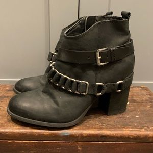 Aldo belted ankle boots